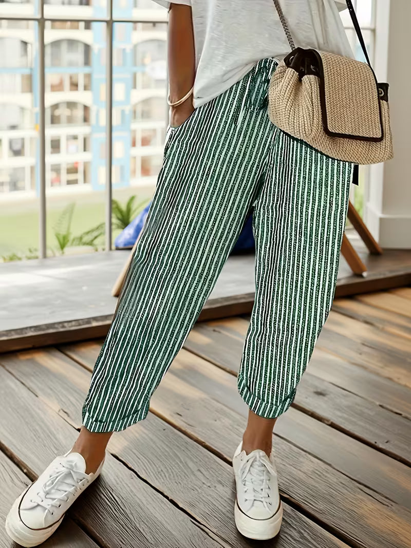 Darcie | Striped Wide-Leg Casual Pants 4