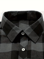 Men's Buffalo Plaid Flannel Shirt Button-Front 35