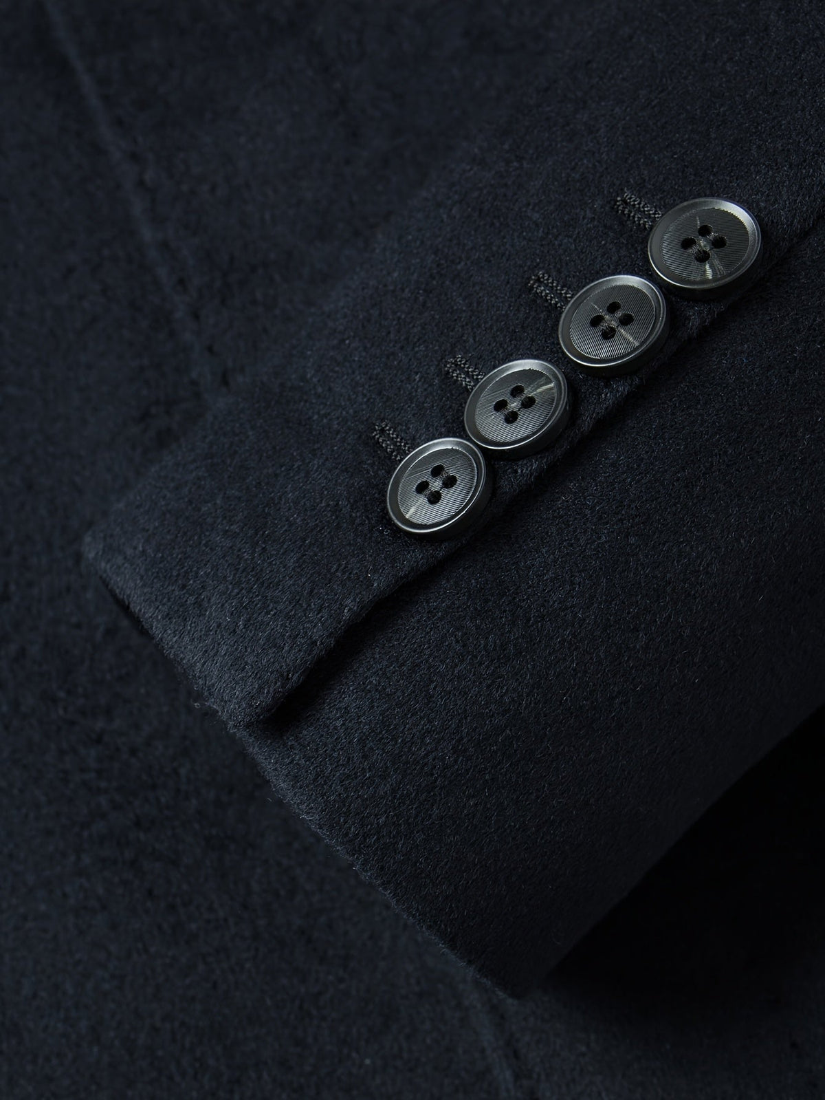 Men's Button-Front Overcoat Collar Pockets 4