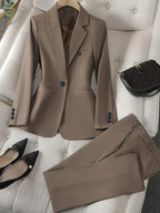 Women's Tailored Blazer Set with Notched Lapel 2