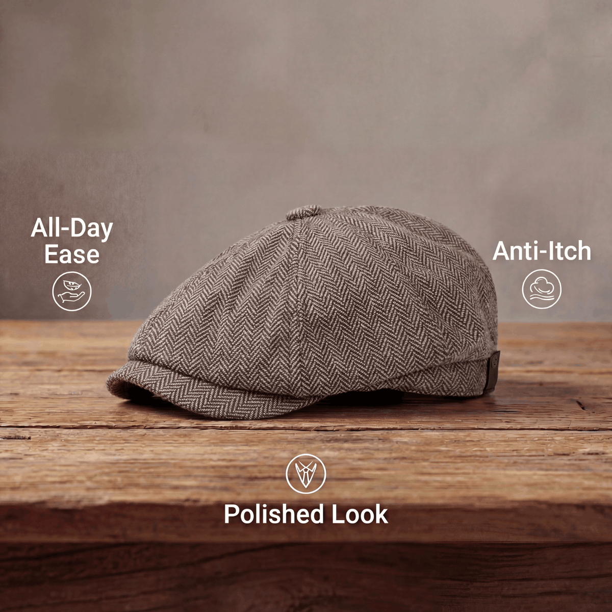 George | Classic Textured Flat Cap 6