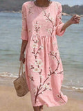 Luna | Printed Short Sleeve Dress 1