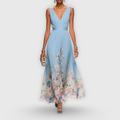Sharon | Elegant Sleeveless Floral Dress 1