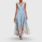 Sharon | Elegant Sleeveless Floral Dress 1