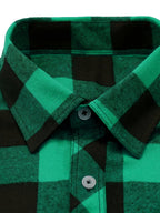 Men's Buffalo Plaid Flannel Shirt Button-Front 21
