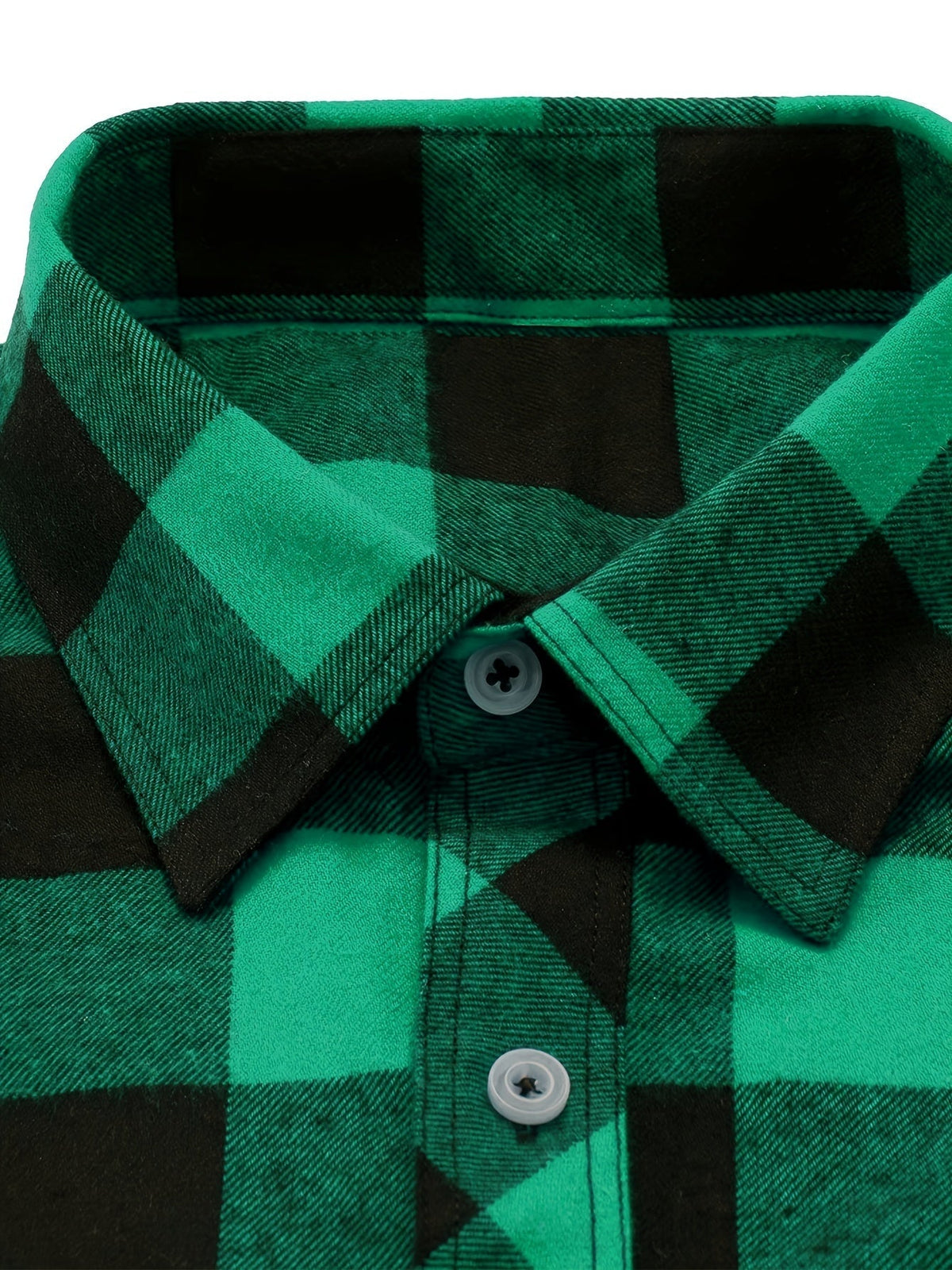 Men's Buffalo Plaid Flannel Shirt Button-Front 21