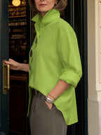 Keira | Stylish Big Button Collar Blouse 9