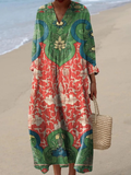 Estelle | Vintage Floral Art Print Dress 1