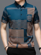 Damian | Geometric Pattern Polo Shirt 3
