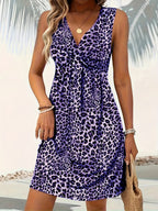 Annelise | Leopard  Twist V-Neck Sleeveless Dress 4