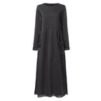 Women's Long Sleeve Maxi Dress with Side Pockets 2