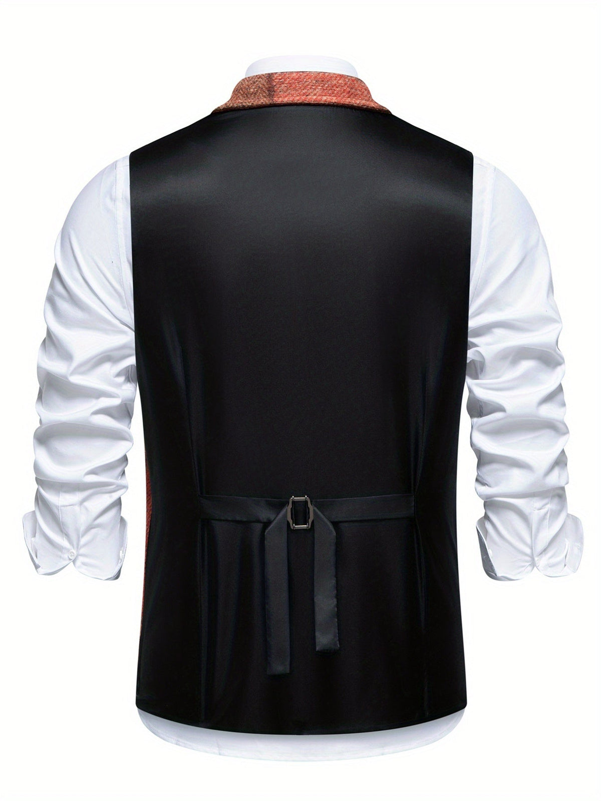 Benedict | Patchwork Vest with Herringbone Pattern 8