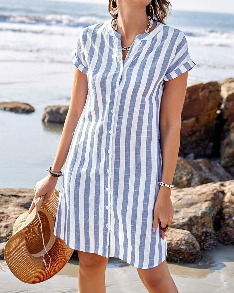 Rebecca | Elegant Striped Dress 1