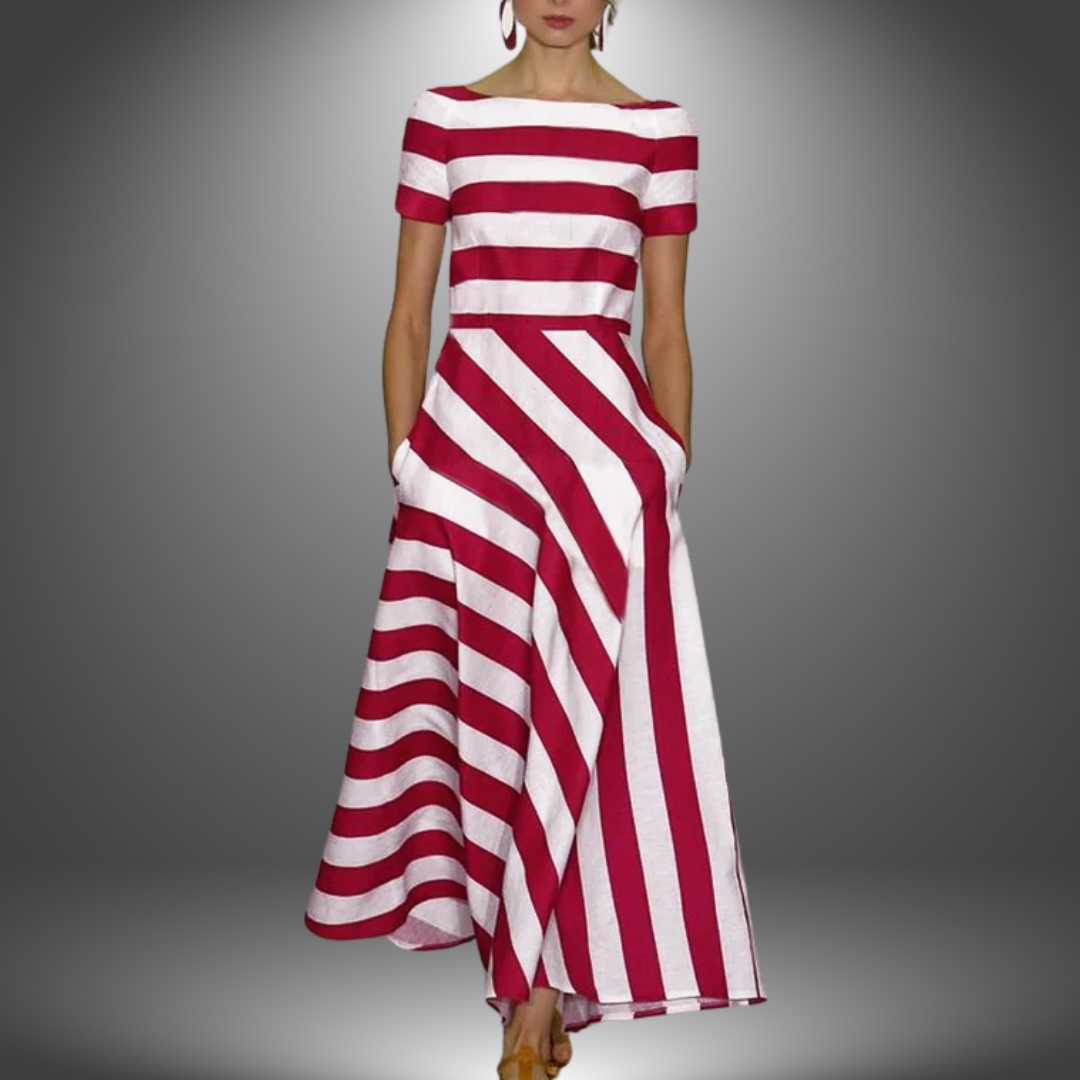 Olivia | Classic Sleeveless Striped Maxi Dress 3
