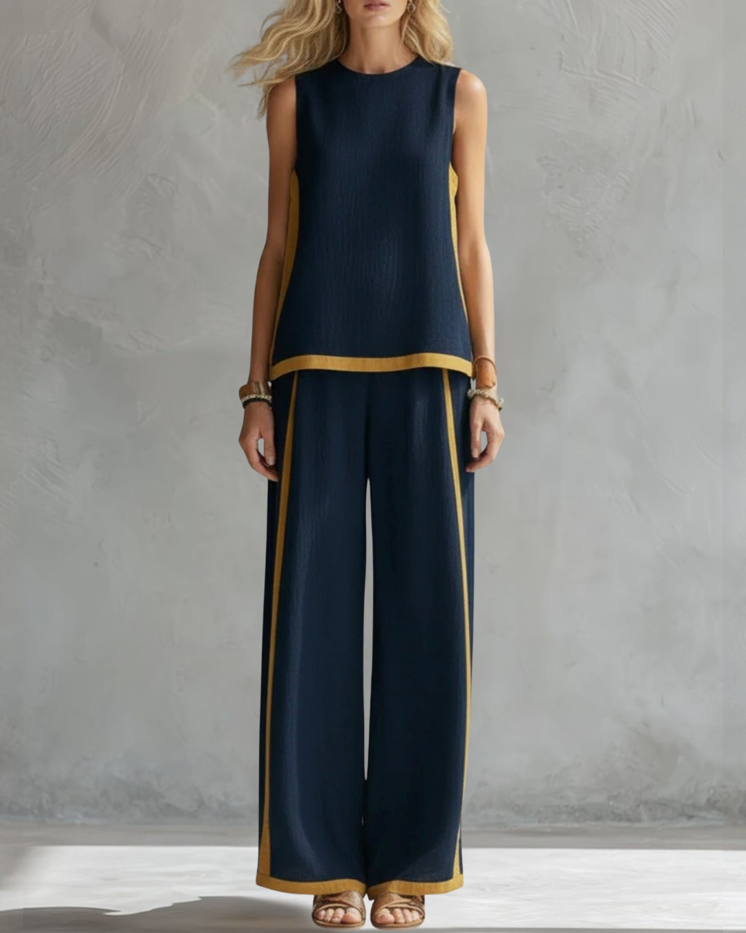 Ivy | Elegant Sleeveless and Wide Pant Set 6