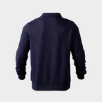 Men's Half-Zip Collared Sweatshirt with Textured Knit 10