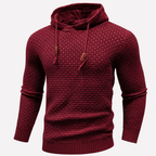 Men's Textured Pullover Hoodie with Drawstring Hood 6