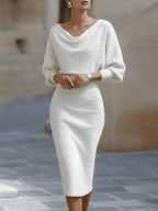 Lydia | Elegant Round Neck Midi Dress 4