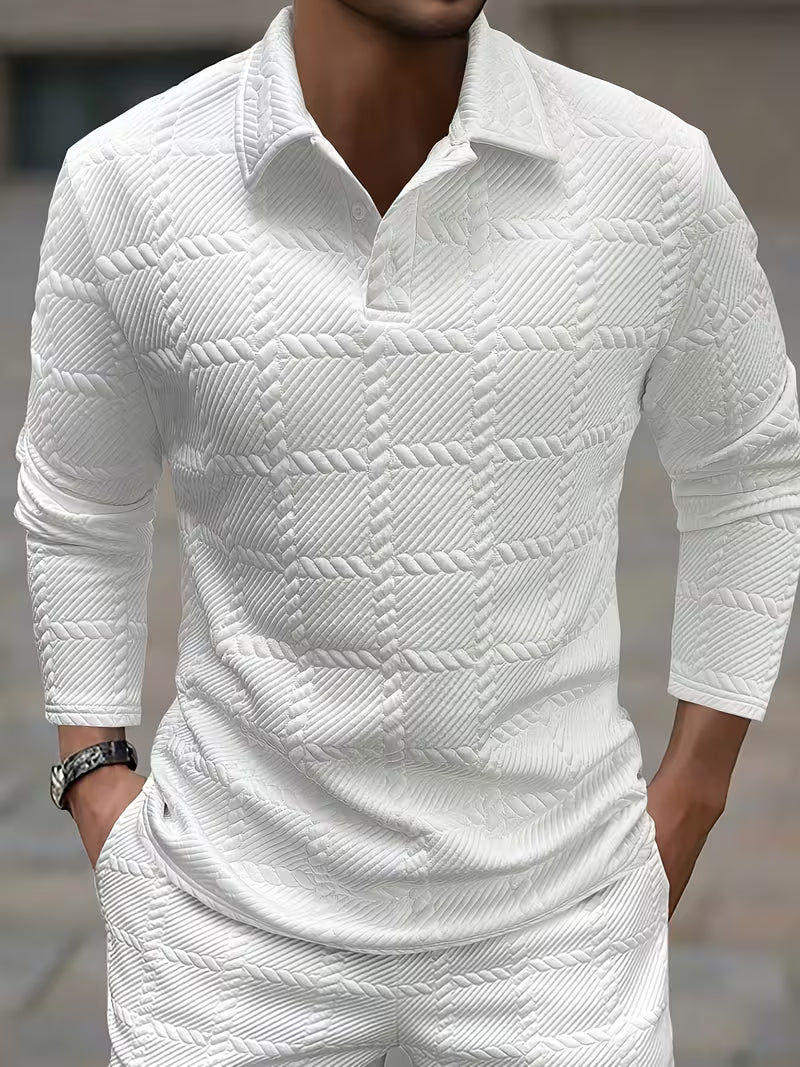Archer | Classic Knit Jacquard Collar Shirt 1