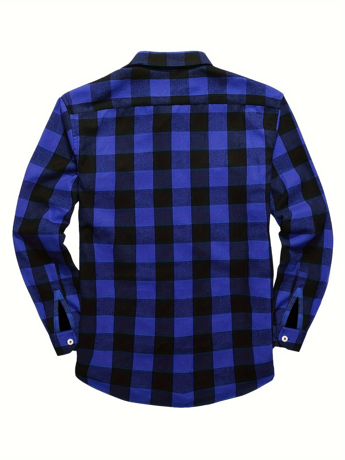 Men's Buffalo Plaid Flannel Shirt Button-Front 18