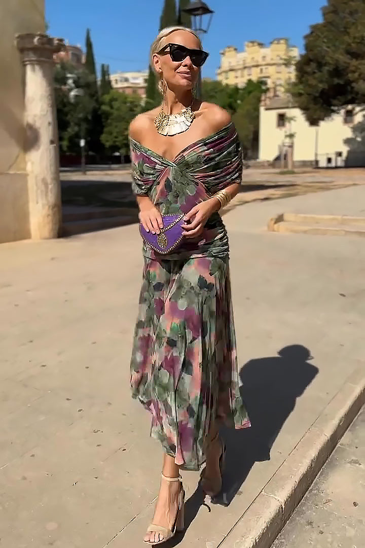 Philippa | Elegant V-neck Party Maxi Dress 4