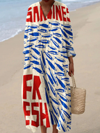 Clementine | Vintage Fish Sardines Art Dress 1
