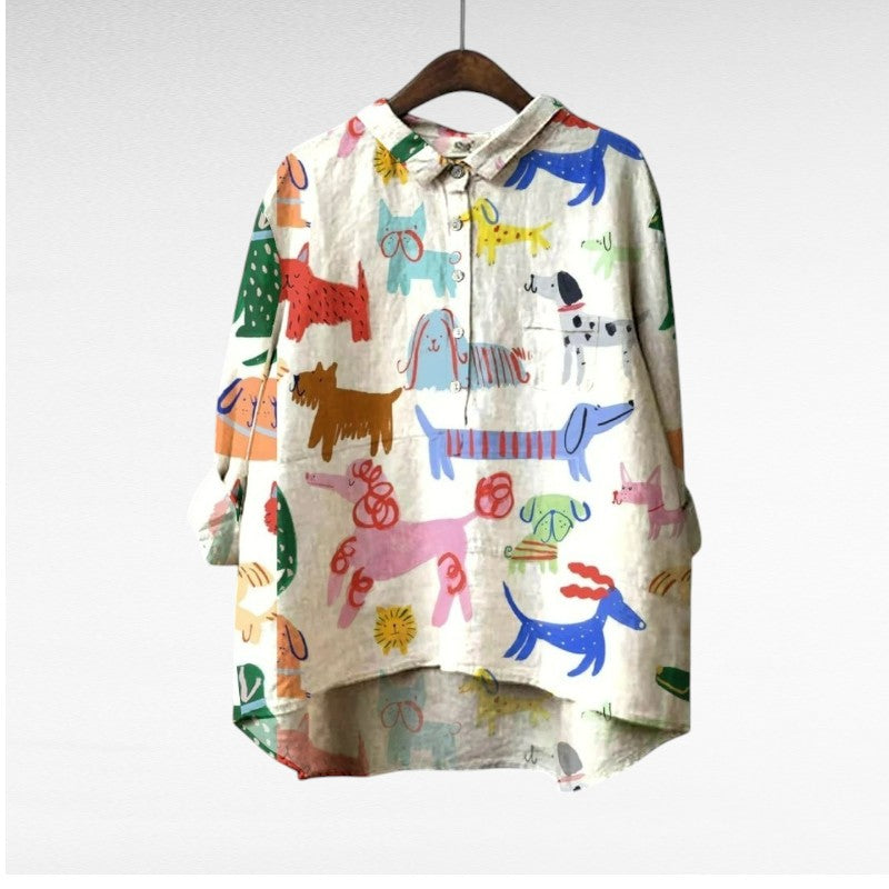Briar | Stylish Dog-Print Blouse 5