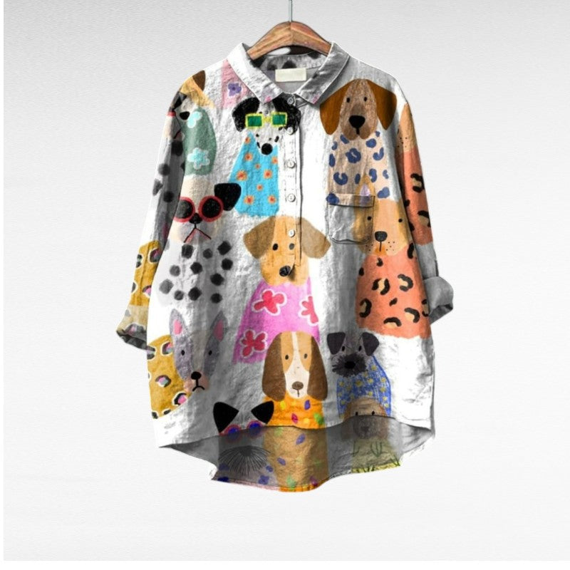 Briar | Stylish Dog-Print Blouse 6