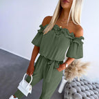 Georgia | Stylish Off Shoulder Tie-Waist Jumpsuit 3