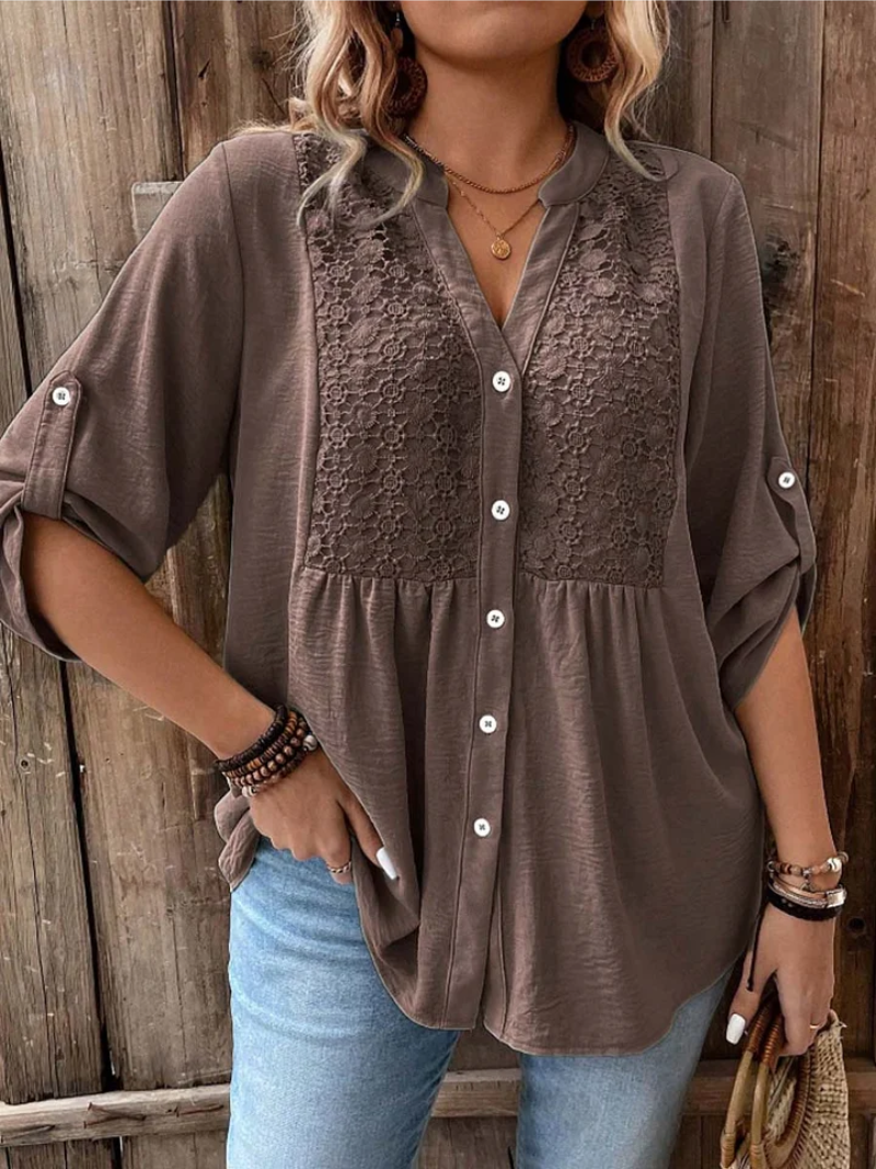Marnie | Elegant Wide Sleeve V-Neck Blouse 3