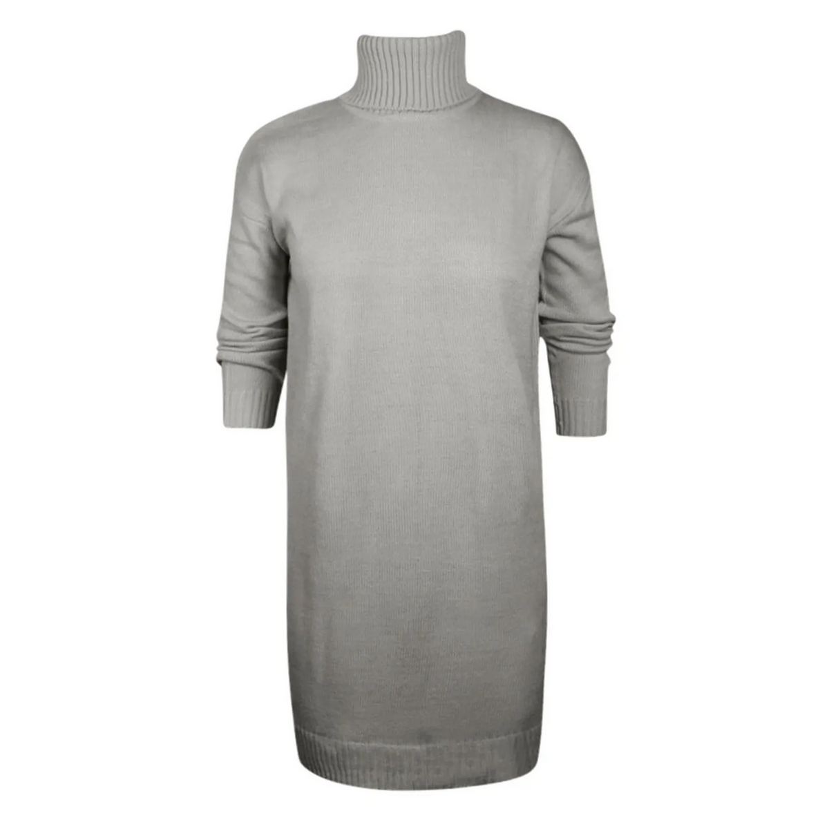 Women's Turtleneck Knit Sweater Dress with Long Sleeves 8