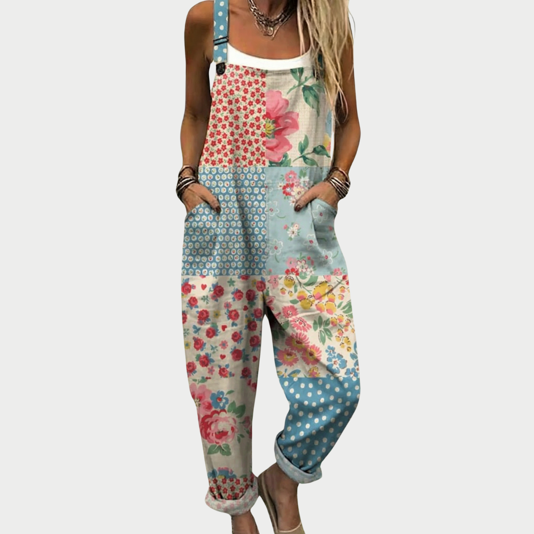 Adriana | Stylish Multi Floral Patch Jumpsuit 1