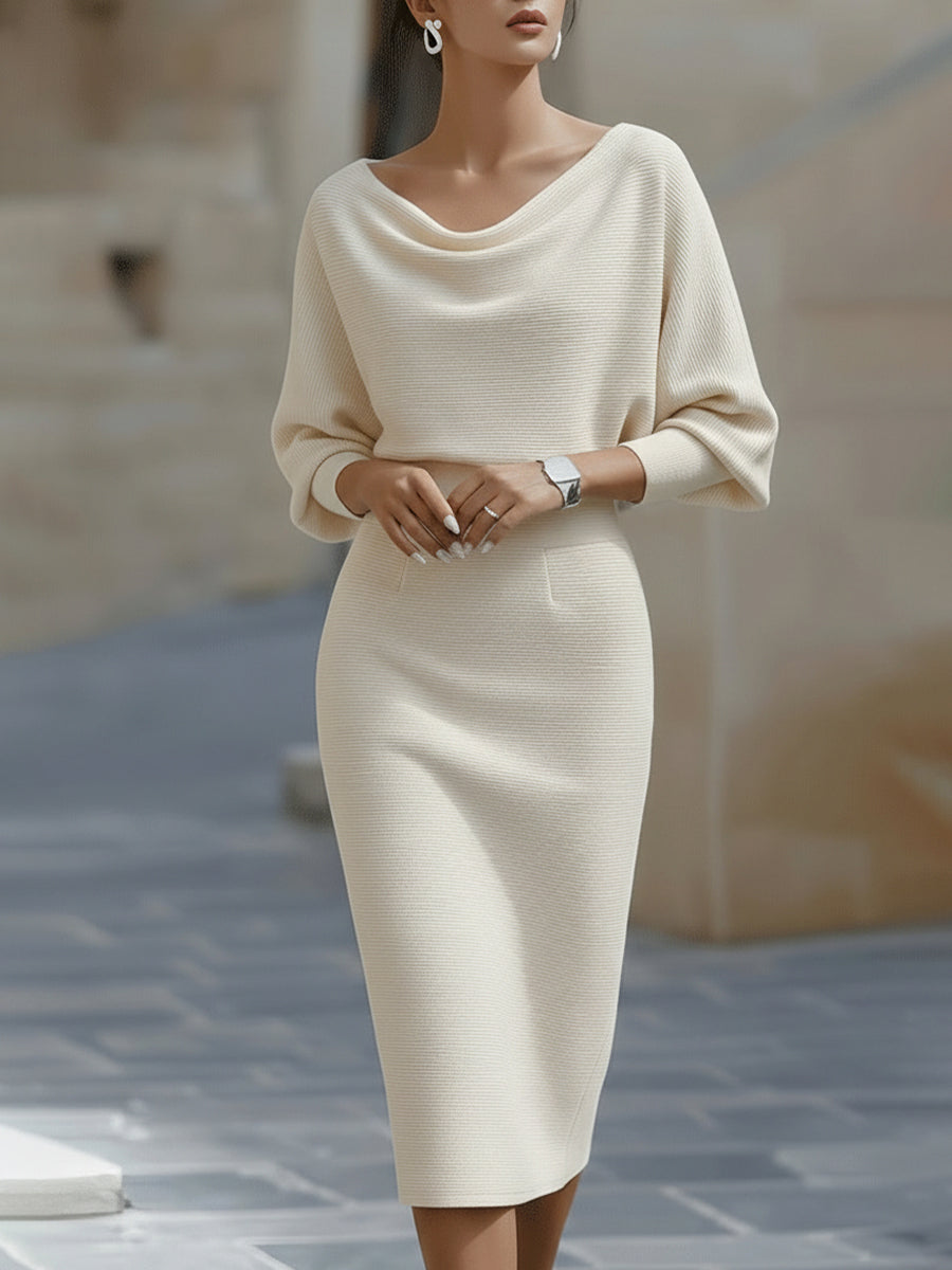 Lydia | Elegant Round Neck Midi Dress 9