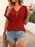 Kiera | Lightweight Knit V-Neck Top 6