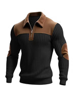 Ashton | Classic Color-Block Collar Zip Sweater 2