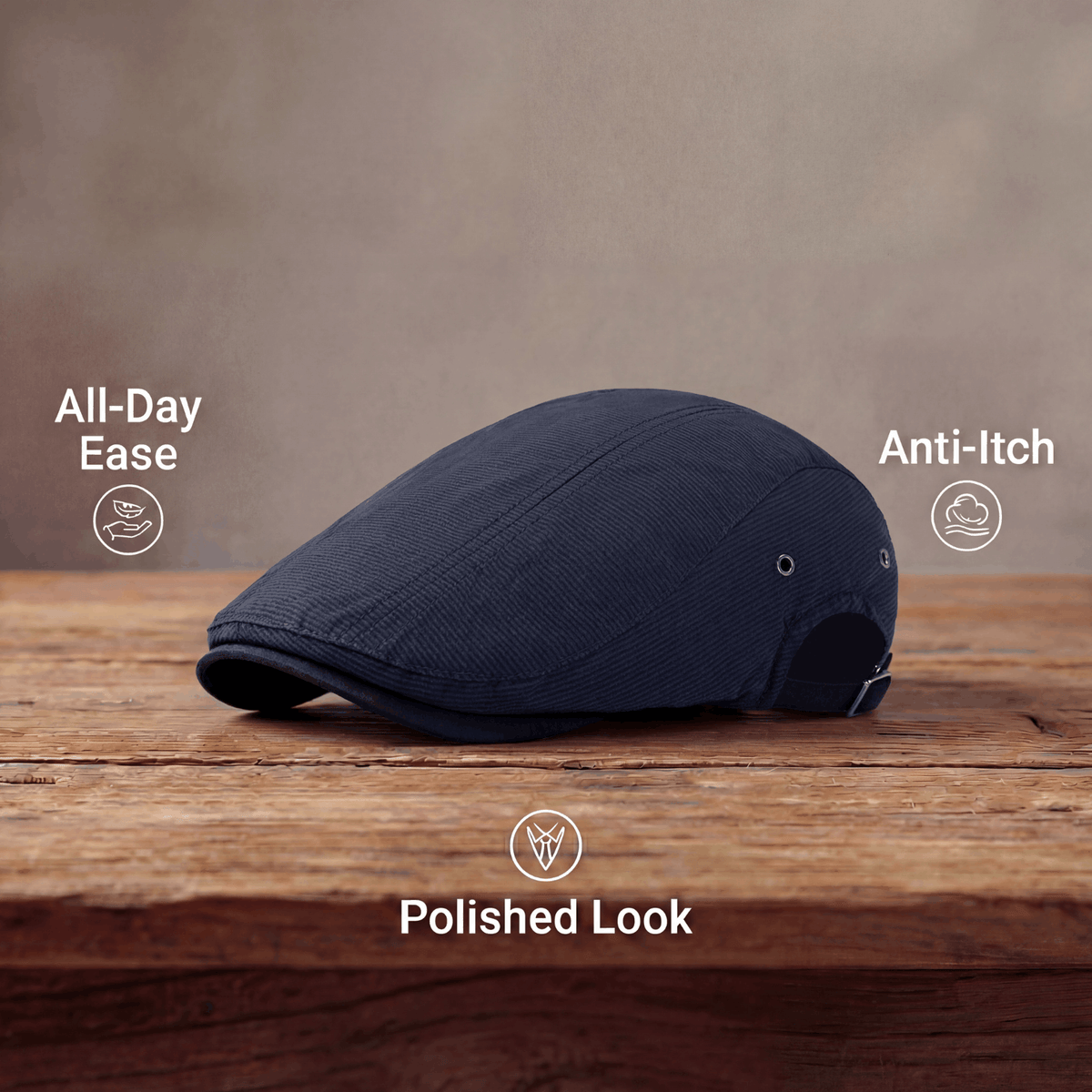 Varen | Classic Everyday Pinstripe Flat Cap 6