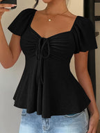 Mariah | Breathable V-Neck Drawstring Top 10