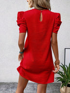 Iona | Elegant Puff Sleeves and Cinched Waist Dress 3