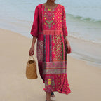 Melanie | Classic Vintage Round Neck Dress 1