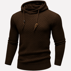 Men's Textured Pullover Hoodie with Drawstring Hood 7