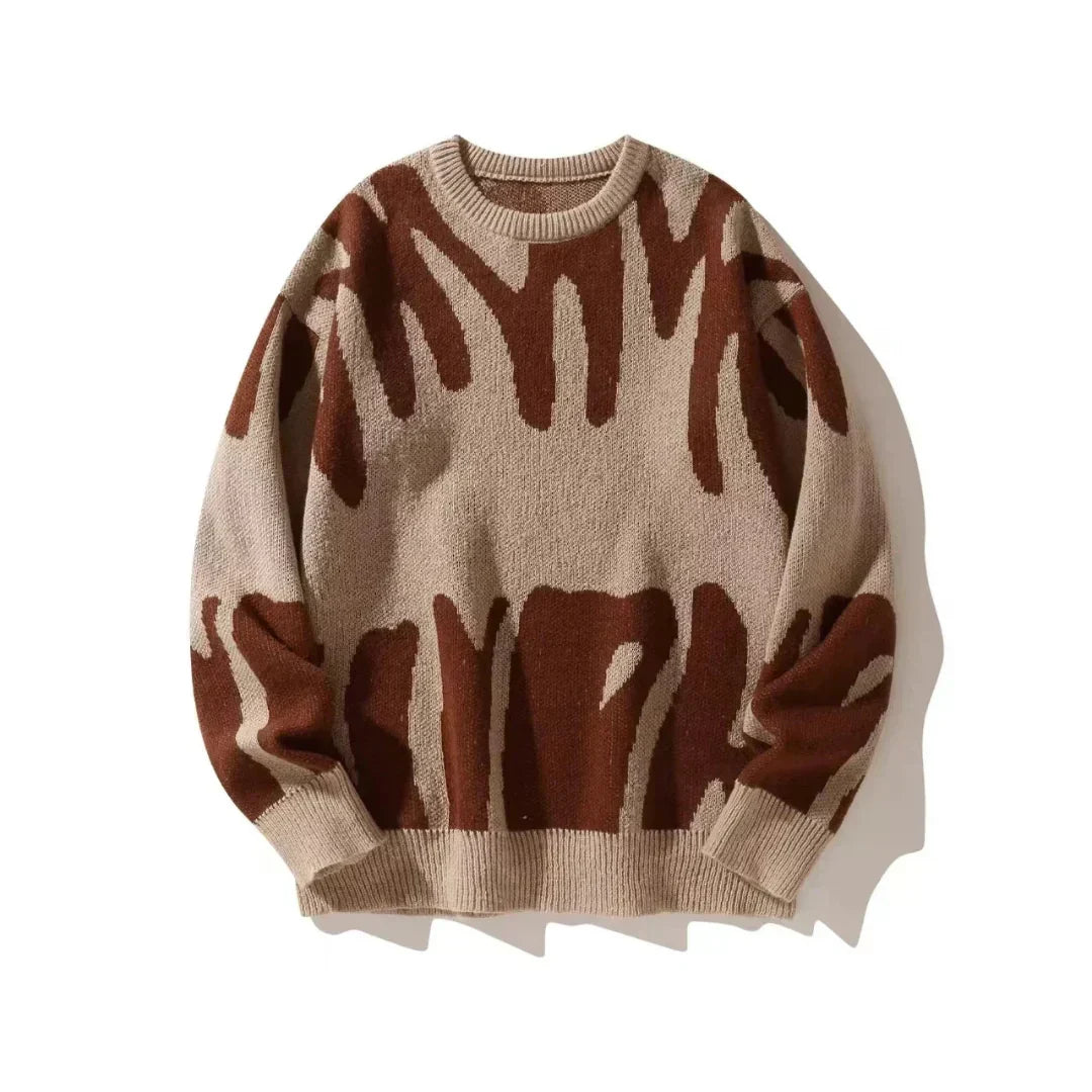 Men's Colorblock Crewneck Sweater with Ribbed Trim 4