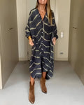 Julia | Stylish Oversized V-Neck Dress 4