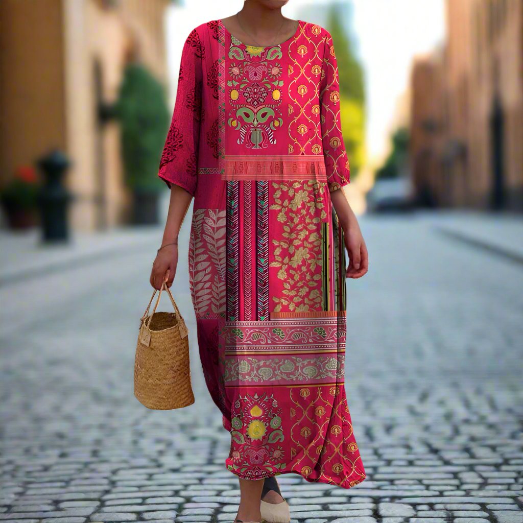 Melanie | Classic Vintage Round Neck Dress 2