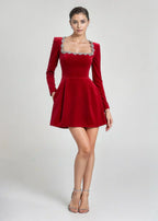 Lucinda | Elegant Velvet Mini Dress 14