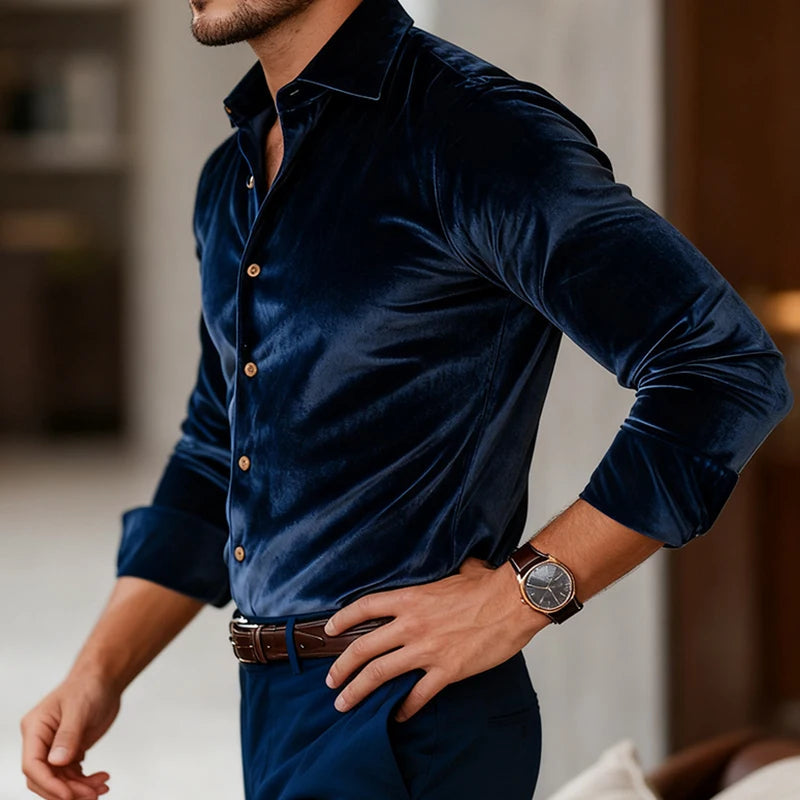 Finlay | Classic Velvet Button Shirt 5