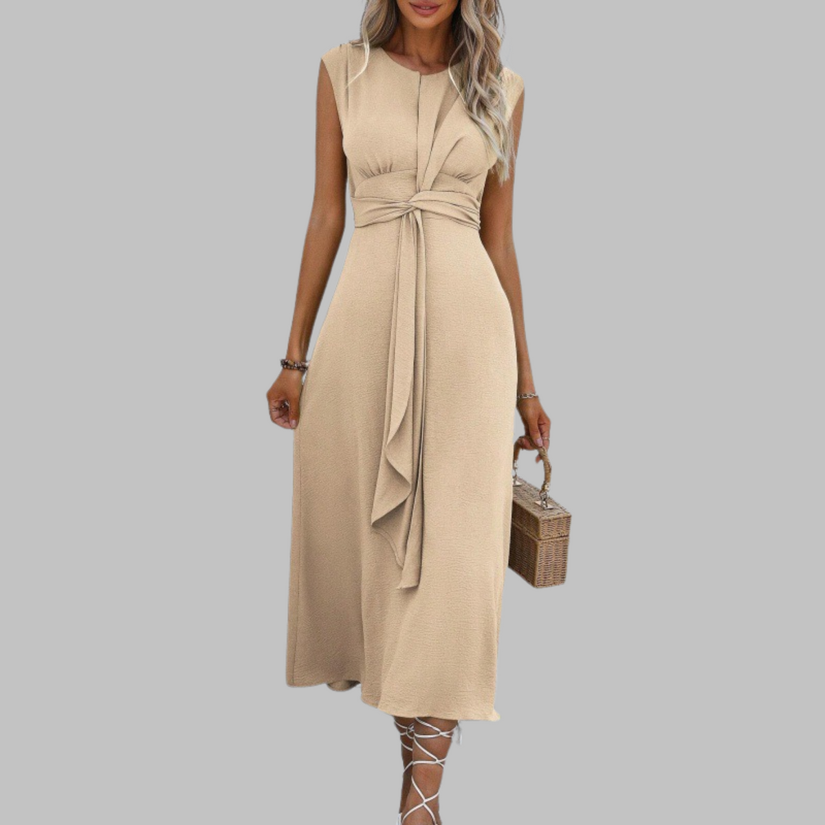 Dulcie | Elegant Sleeveless Round Neck Maxi Dress 3