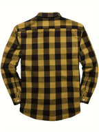 Men's Buffalo Plaid Flannel Shirt Button-Front 30
