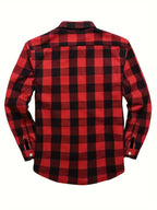 Men's Buffalo Plaid Flannel Shirt Button-Front 9