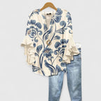 Seraphina | Elegant Ruffle Sleeve Floral Blouse 1