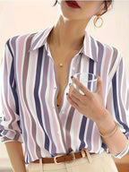 Serena | Striped Button-Up Shirt 1
